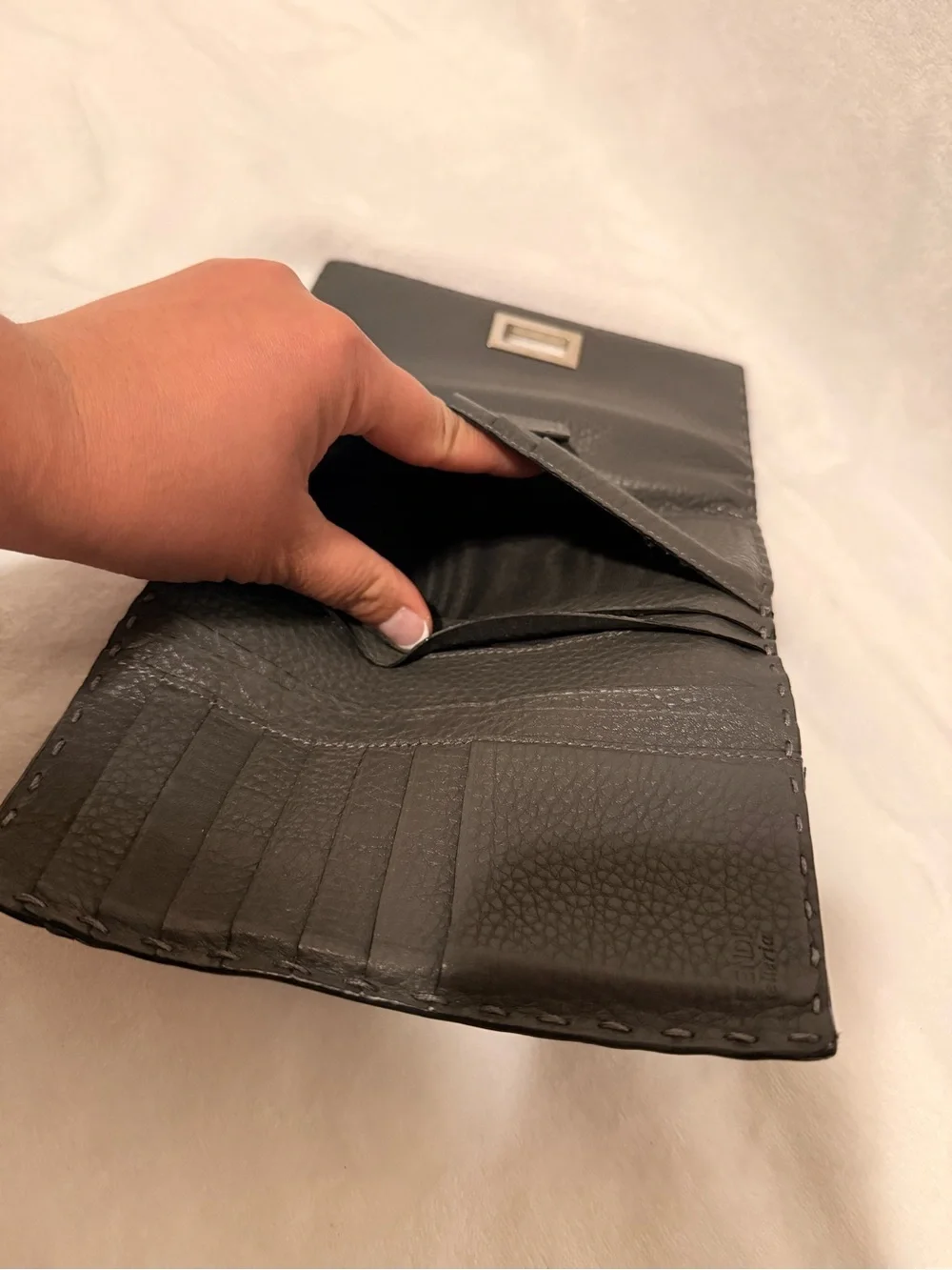 Fendi Selleria Peekaboo Medium Bifold Wallet